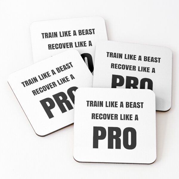 Item preview, Train Like a Beast Recover Like a Pro Fitness Gym Motivation Workout Quote designed and sold by MONTRIS.