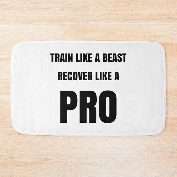 Item preview, Train Like a Beast Recover Like a Pro Fitness Gym Motivation Workout Quote designed and sold by MONTRIS.