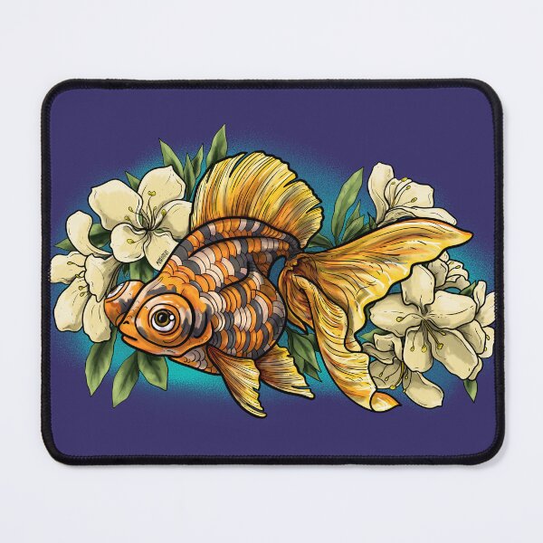 Item preview, Telescope Goldfish with Florals designed and sold by MoxxiFoxxy.