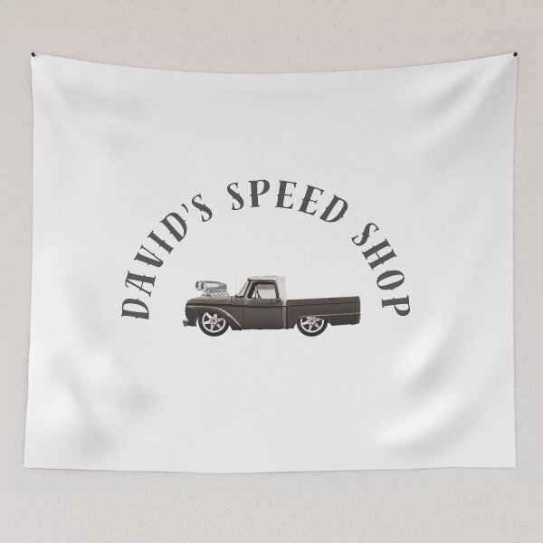 Item preview, David's speed shop designed and sold by TaraPen.