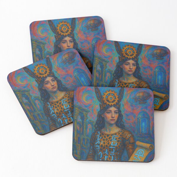 Item preview, Dream Seshat: Feline Wisdom in Vapor Codes designed and sold by VidyoeDesigns67.