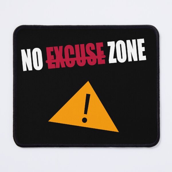Item preview, No Excuse Zone – Motivational Bold Tee designed and sold by MINSET WEAR ® – Born from Mindset, Built on Discipline..