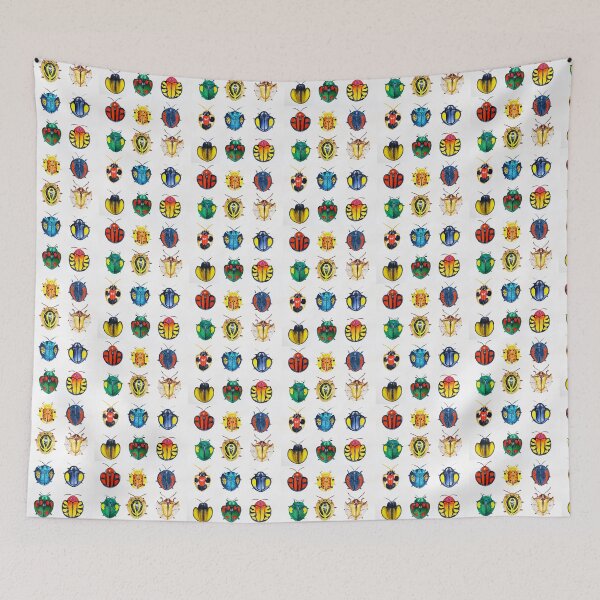 Item preview, Fun colorful bugs pattern  designed and sold by NussayArt.