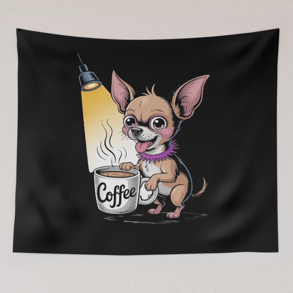 Artikelvorschau, Niedliche einzigartige Chihuahua & Kaffeekunst entworfen und verkauft von MAKOPOKOShop.