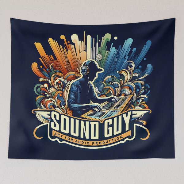 Item preview, Sound guy art for audio production, typography designed and sold by maxmaj.