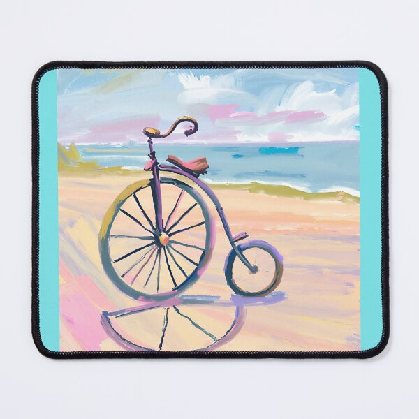 Item preview, Penny farthing bike parked at beach designed and sold by seahorse crossing.