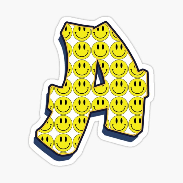 Letter A - Smile Sticker