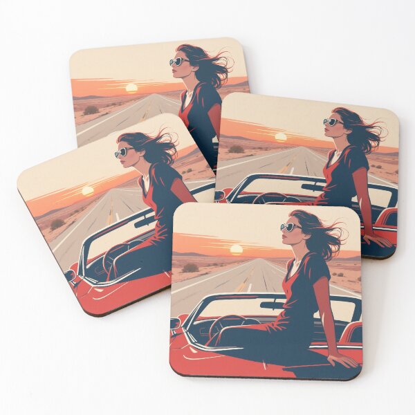 Item preview, Chase the Horizon – Retro Convertible Car Hope Style Art designed and sold by HoopeStylee.
