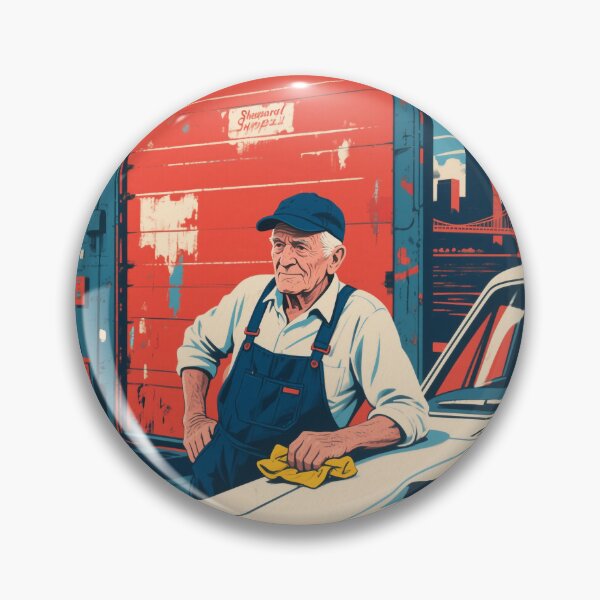 Item preview, Built to Last – Vintage Mechanic and Muscle Car Hope Style Art designed and sold by HoopeStylee.