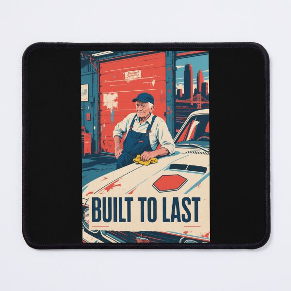 Item preview, Built to Last – Vintage Mechanic and Muscle Car Hope Style Art designed and sold by HoopeStylee.