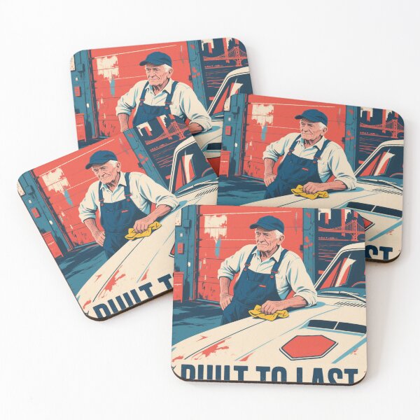 Item preview, Built to Last – Vintage Mechanic and Muscle Car Hope Style Art designed and sold by HoopeStylee.