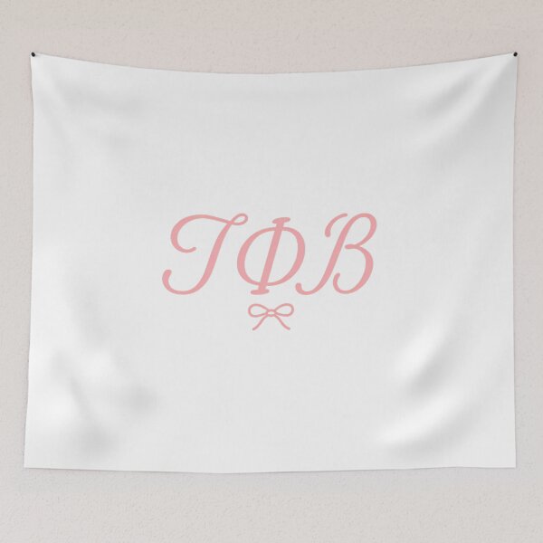 Item preview, GΦΒ with Pink Bow – Feminine Script Sorority Letters designed and sold by summer-loving.