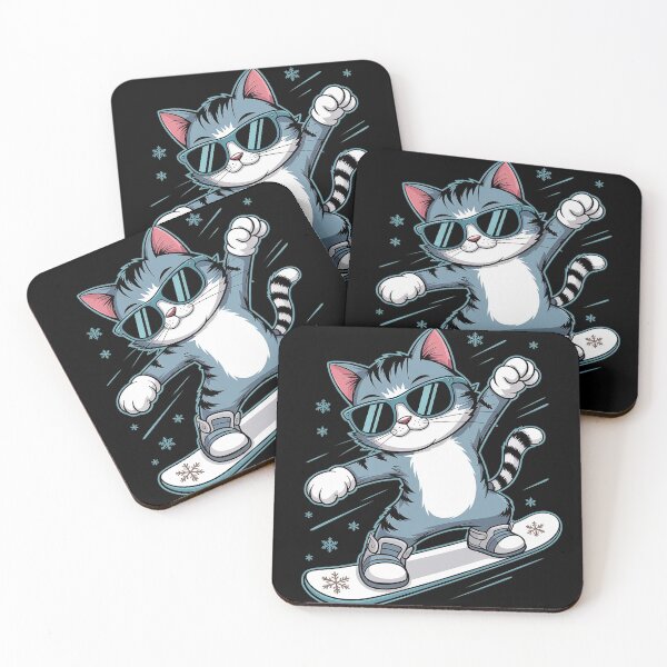 Item preview, Dabbing Cat Snowboard Snowboarding Kitty Cats designed and sold by MAKOPOKOShop.