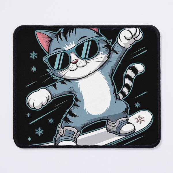 Item preview, Dabbing Cat Snowboard Snowboarding Kitty Cats designed and sold by MAKOPOKOShop.