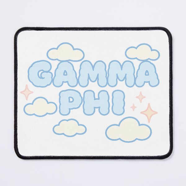 Item preview, Gamma Phi Puffy Cloud Text – Soft Sky Aesthetic Design designed and sold by summer-loving.
