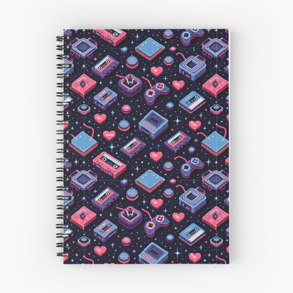 Item preview, Retro Gamer Dad Pattern – 80s/90s Console & Pixel Heart Cartoons for Nostalgic Fathers designed and sold by ebocraft.