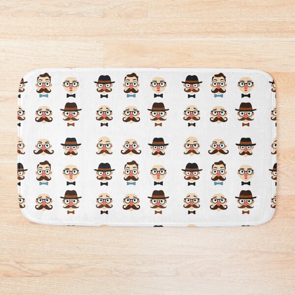 Item preview, Mustache Madness Pattern – Retro Cartoon Mustaches, Glasses & Bow Ties for Hip Dad Gifts designed and sold by ebocraft.