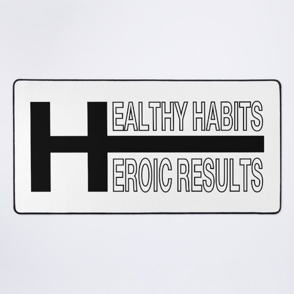 Item preview, Healthy Habits Heroic Results Motivational Fitness Wellness Quote designed and sold by MONTRIS.