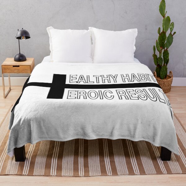 Item preview, Healthy Habits Heroic Results Motivational Fitness Wellness Quote designed and sold by MONTRIS.