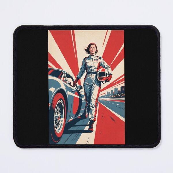 Item preview,  Retro Female Race Car Driver in Hope Style designed and sold by HoopeStylee.