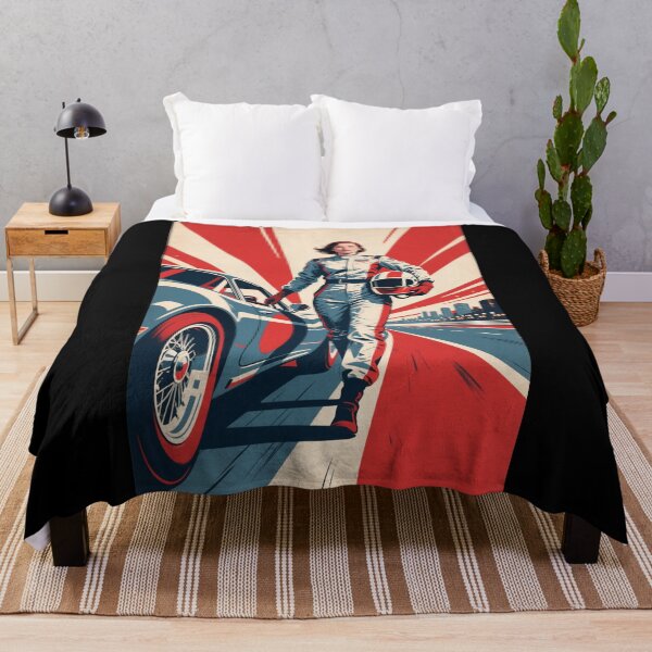 Item preview, Retro Female Race Car Driver in Hope Style designed and sold by HoopeStylee.