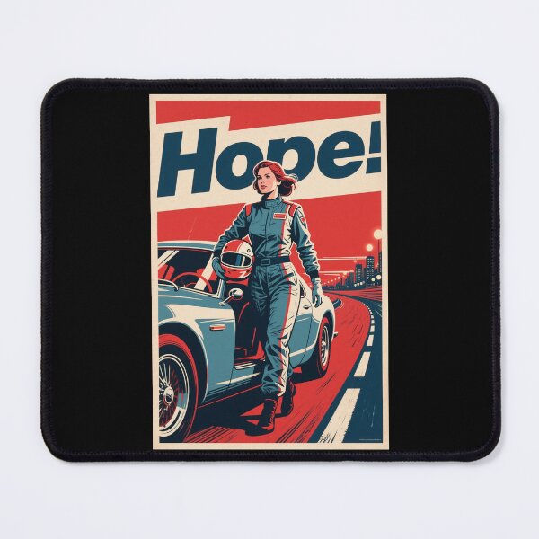 Item preview, Retro Female Race Car Driver in Hope Style 80s designed and sold by HoopeStylee.