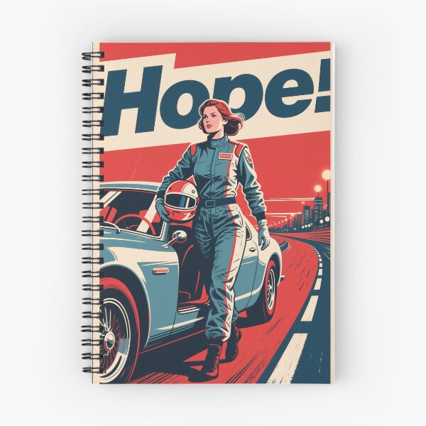 Item preview, Retro Female Race Car Driver in Hope Style 80s designed and sold by HoopeStylee.