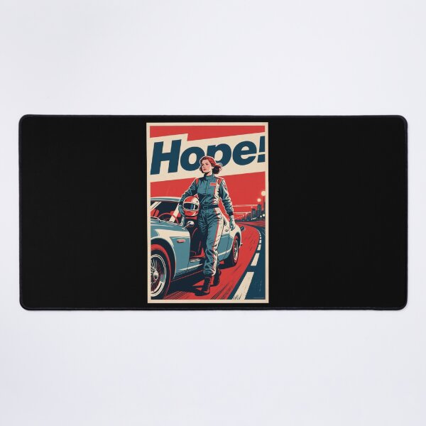 Item preview, Retro Female Race Car Driver in Hope Style 80s designed and sold by HoopeStylee.