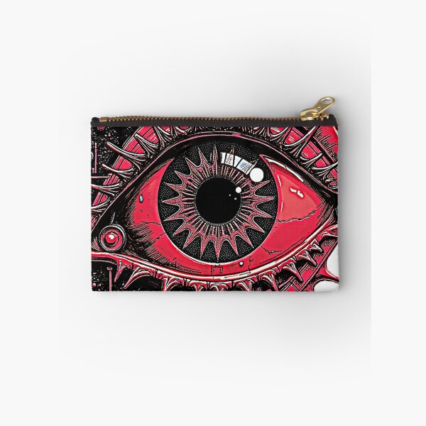 Item preview, Neon Red Cyberpunk Eye | Futuristic Surreal Tech Horror Artwork designed and sold by Dark-Circuit-Haven.
