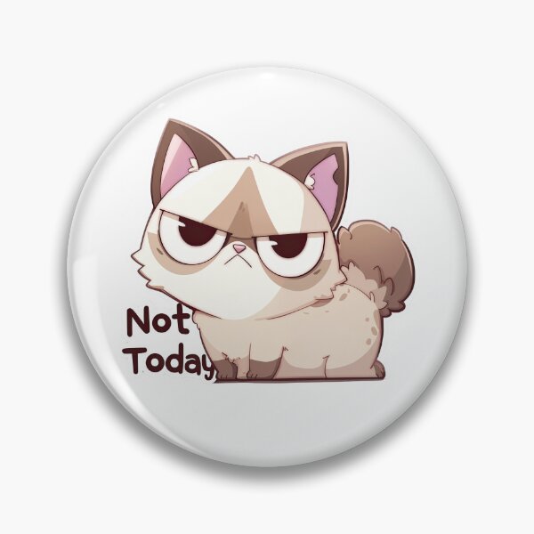 Item preview, Not Today Grumpy Cat – Round Style designed and sold by luminumance.