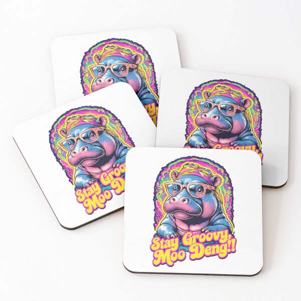 Item preview, Stay Groovy Moo Deng!! Cute Baby Hippo Vibe designed and sold by scooterbaby.