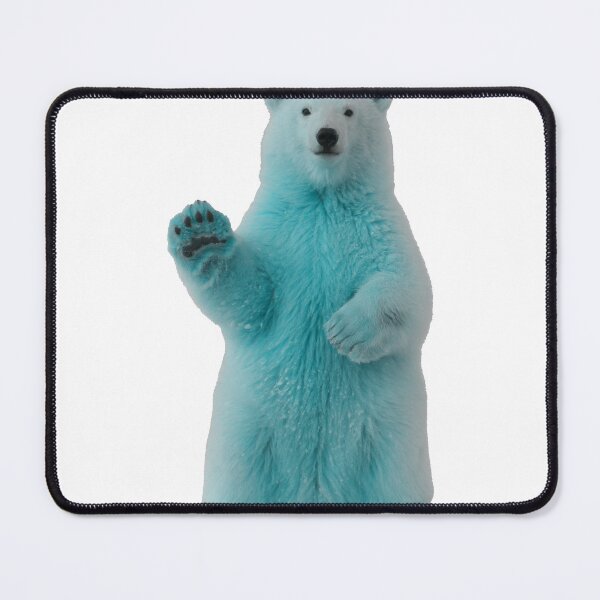 Item preview, Cyan Polar Bear Wave – Cool Meme Animal Energy designed and sold by SpxrkyDesigns.