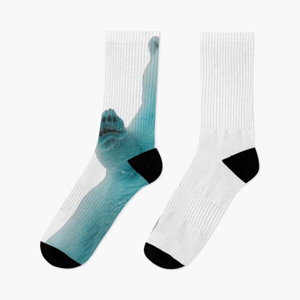 Item preview, Cyan Polar Bear Wave – Cool Meme Animal Energy designed and sold by SpxrkyDesigns.