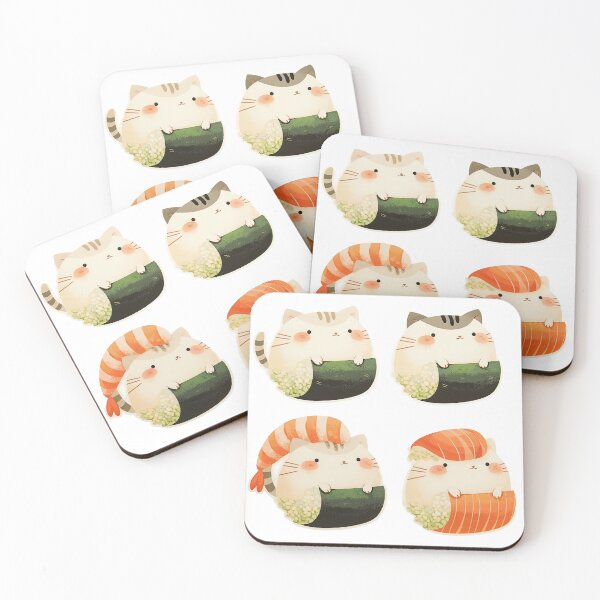 Item preview, Sushi Cats – Kawaii Nigiri & Maki Roll Set designed and sold by luminumance.