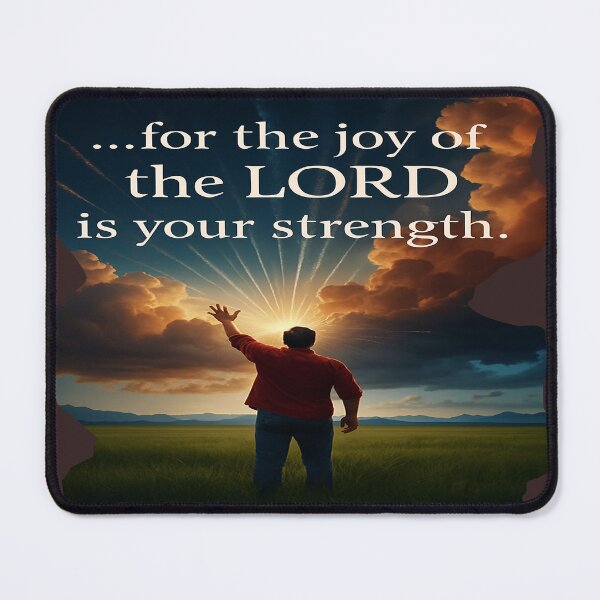 Item preview, Inspirational Christian Quote Design – "Joy of the Lord Is Your Strength" Bible Verse Art designed and sold by Kalandrakas Online.