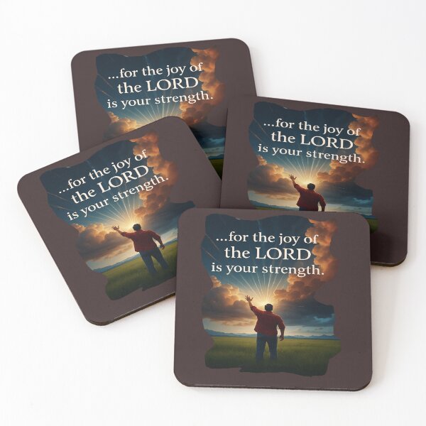 Item preview, Inspirational Christian Quote Design – "Joy of the Lord Is Your Strength" Bible Verse Art designed and sold by Kalandrakas Online.