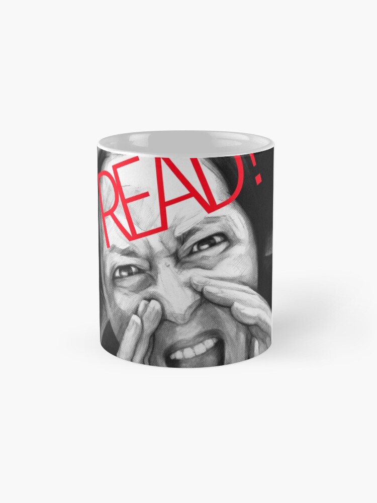 Imagen 4 de 6, Taza de café con la obra Victoria Contreras Flores READ!, diseñada y vendida por VictoriaCF.
