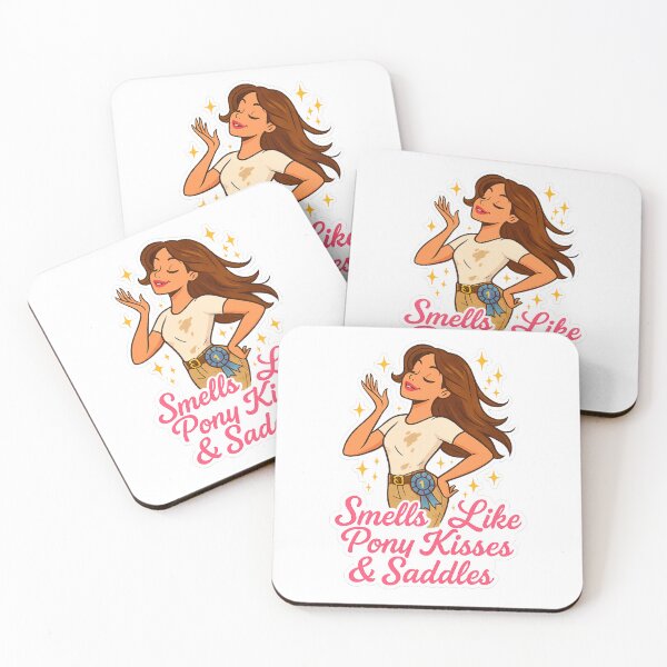 Item preview, Smells Like Pony Kisses & Saddles - Funny Barn Babe Fashion Sticker designed and sold by Taylor’sGrabBag.