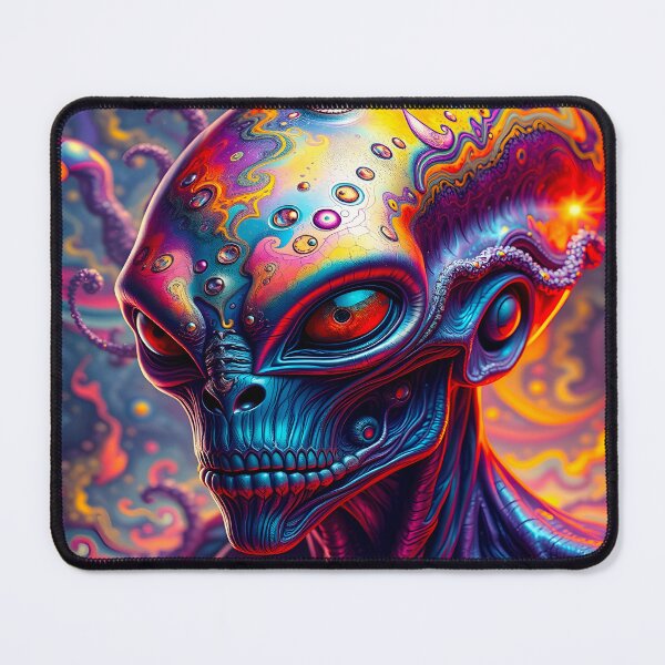 Item preview, Psychedelic Alien Face designed and sold by DMT-FM.