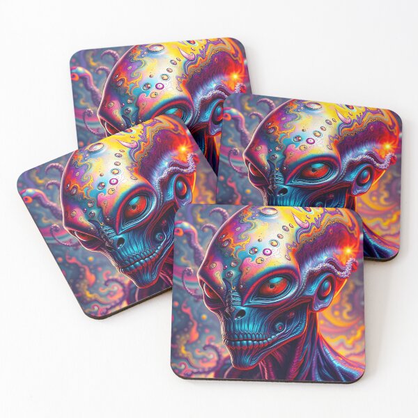 Item preview, Psychedelic Alien Face designed and sold by DMT-FM.