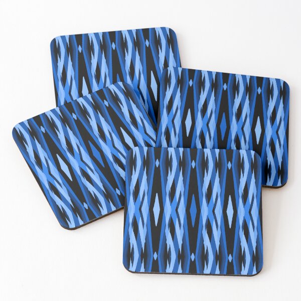 Item preview, Black and Blue Abstract Geometric Seamless Repeat designed and sold by Sharon Schwalbe.