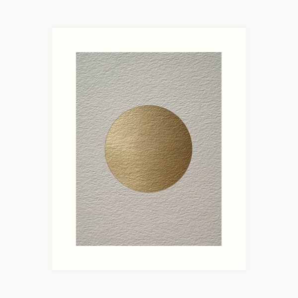 Item preview, Divine Focus — Japandi Zen Gold Circle Poster (3:4 Ratio) designed and sold by Kawaii Drops .