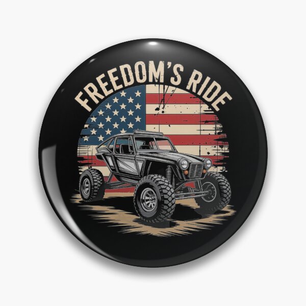 Item preview, Off-Road Buggy Adventure Art - Freedom Ride with American Flag Background designed and sold by love3617.