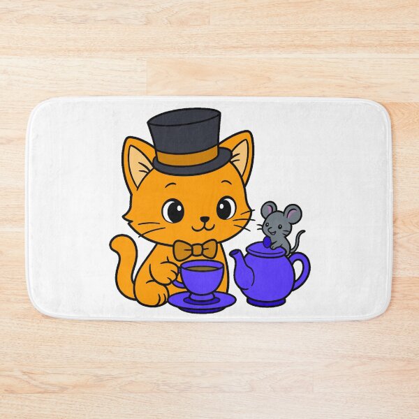 Item preview, Kitty Tea Party - Color - Orange designed and sold by AngelMiette.