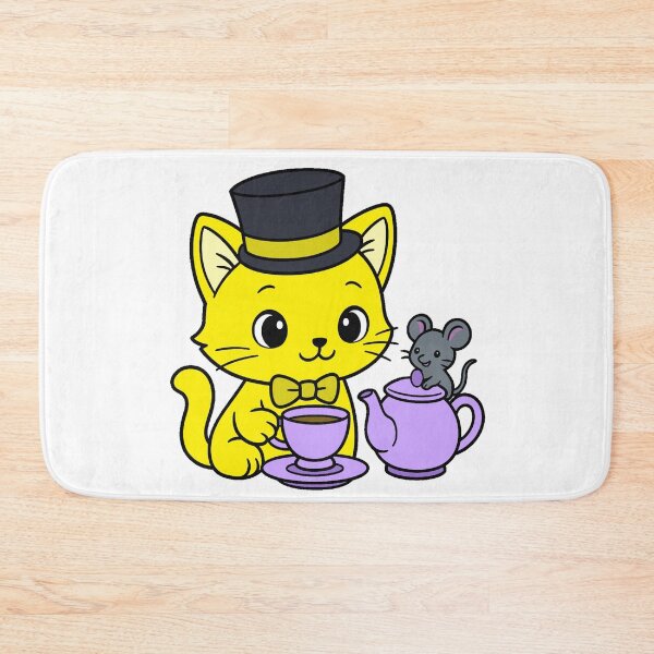Item preview, Kitty Tea Party - Color - Yellow designed and sold by AngelMiette.