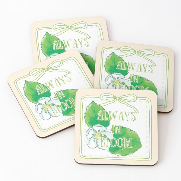 Item preview,  Always In Bloom: Positive Green Floral Art with Bow Frame and Dotted Patchwork designed and sold by cherrytheory.