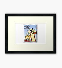 Calvin and Hobbes - stamp Framed Print