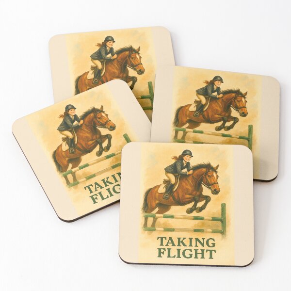 Item preview, Taking Flight - Inspirational Show Jumping Equestrian Art Print designed and sold by Taylor’sGrabBag.