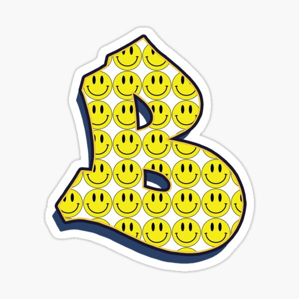 Letter B - Smile Sticker
