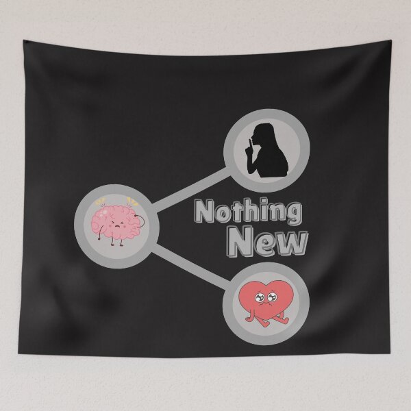 Item preview, Emotional Conflict: Brain vs Heart Minimalist Design designed and sold by N-fly.